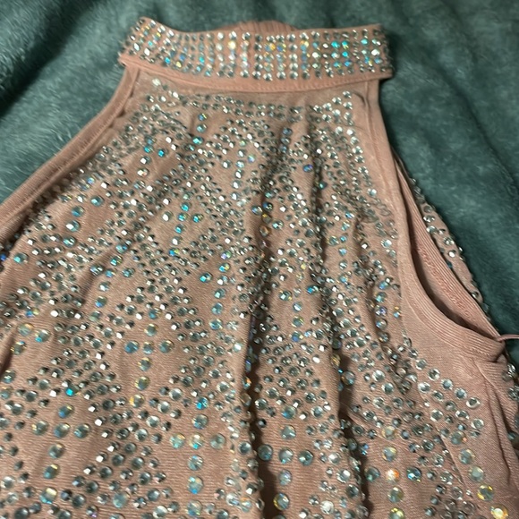 Pink 💎 Rhinestone Banjul Dress (S) - Picture 2 of 6